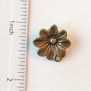 Flower Charm / Connector Antique Bronze - Image 2