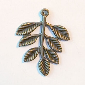 Branch with Leaves Leaf Pendant Antique Bronze