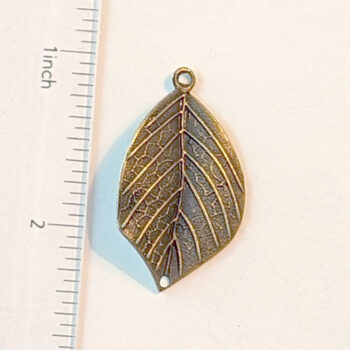 Leaf Connector / Pendant Antique Bronze - Image 2