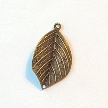 Leaf Connector / Pendant Antique Bronze