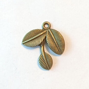 Three Leaf Charm Antique Bronze