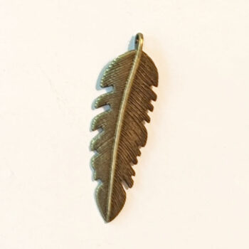 Long Leaf Pendant Antique Bronze