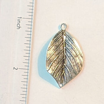 Leaf Connector / Pendant Antique Silver - Image 2