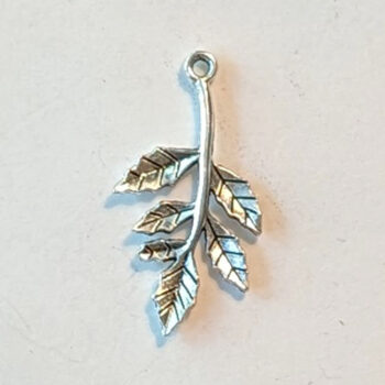 Branch Leaf Pendant Antique Silver