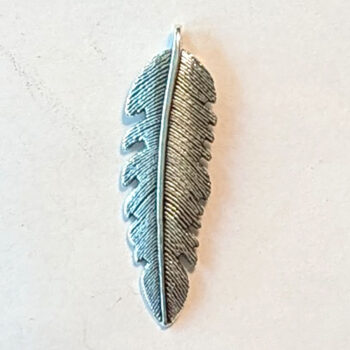 Long Leaf Pendant Antique Silver