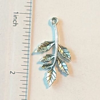 Branch Leaf Pendant Antique Silver - Image 2