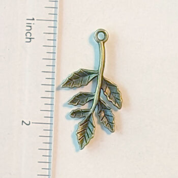 Branch Leaf Pendant Antique Bronze - Image 2