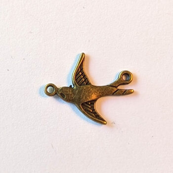 Small Swallow Bird Connector Antique Bronze - Image 6