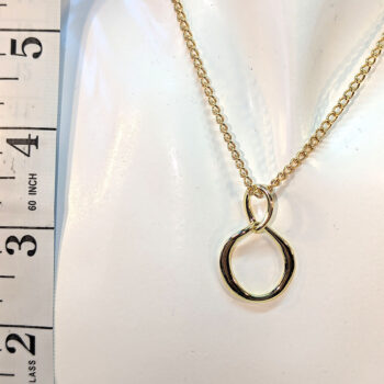 Irregular Double Hoop Modern Gold Necklace - Image 7