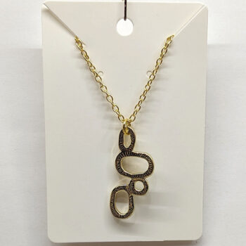 Irregular Ovals Modern Gold Necklace - Image 5