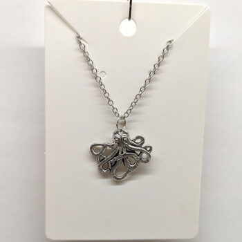 Antique Silver Small Octopus Vintage Style Necklace - Image 5