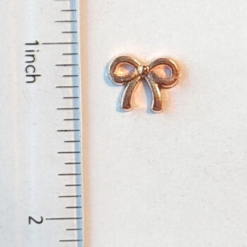 Small Bow Charm / Connector Rose Gold - Image 2