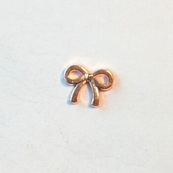 Small Bow Charm / Connector Rose Gold