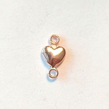 Small Heart Connector Rose Gold