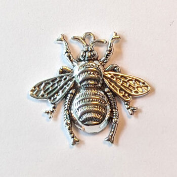 Large Bee Pendant Antique Silver