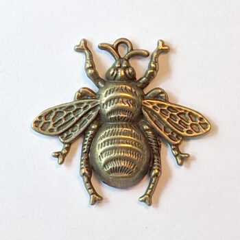 Large Bee Pendant Antique Bronze