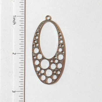 Large Oval Pendant Antique Silver - Image 2