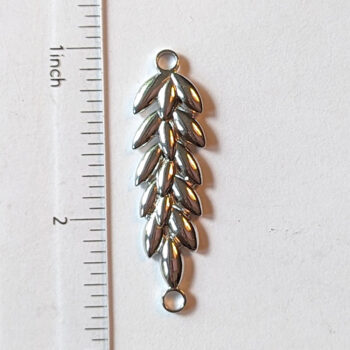 Silver Branch Stainless Steel Connector / Pendant - Image 2