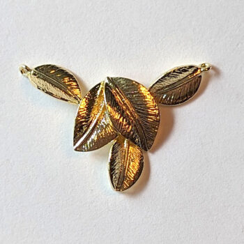 Multiple Leaves Leaf Pendant / Connector Gold