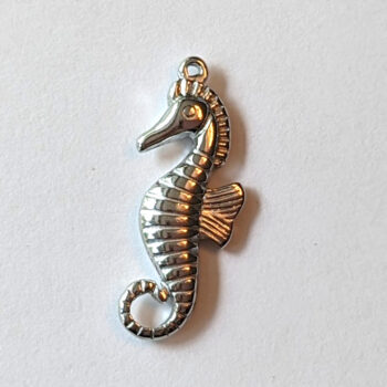 Stainless Steel Double Sided Seahorse Charm Silver - Image 2