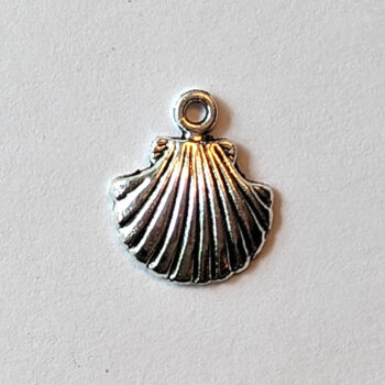 Scallop Sea Shell Charm Antique Silver - Image 5