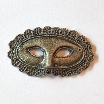 Opera Mask Masquerade Pendant / Connector Antique Bronze