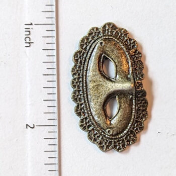 Opera Mask Masquerade Pendant / Connector Antique Bronze - Image 2