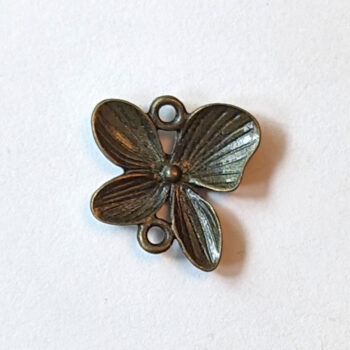 Orchid Flower Connector / Pendant Antique Bronze - Image 4