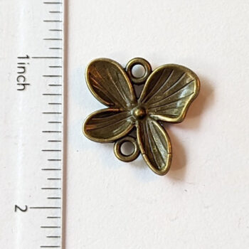 Orchid Flower Connector / Pendant Antique Bronze - Image 3