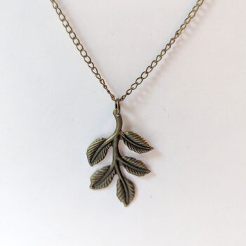 Leaf Branch Antique Bronze Necklace - Image 4