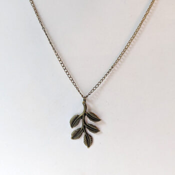 Leaf Branch Antique Bronze Necklace - Image 3