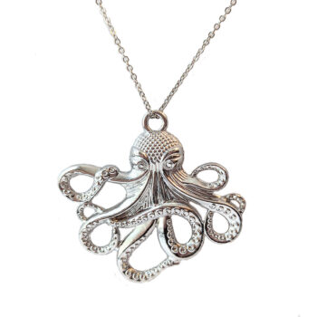 Silver Large Octopus Necklace