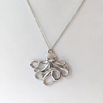 Silver Large Octopus Necklace - Image 2