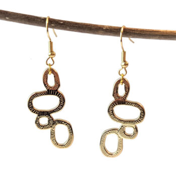 Gold Irregular Shape Modern Style Earrings