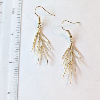 Gold Wild Branches Branch Earrings - Image 2