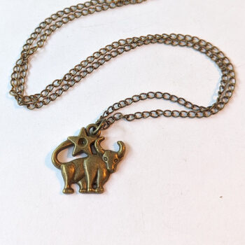 Taurus Zodiac Charm Antique Bronze Necklace - Image 3