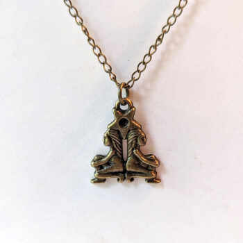 Gemini Zodiac Charm Antique Bronze Necklace