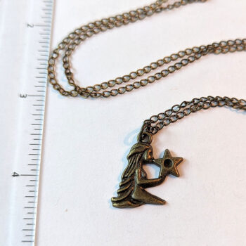 Virgo Zodiac Charm Antique Bronze Necklace - Image 2