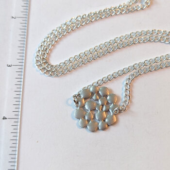 Silver Modern Round Circles Necklace - Image 2