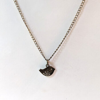 Antique Bronze Small Partridge Bird Necklace - Image 4