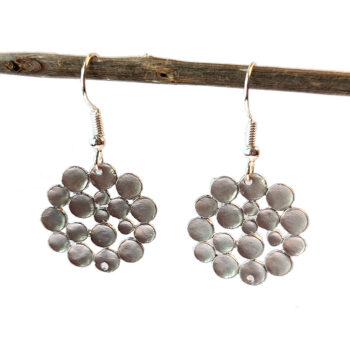 Silver Round Circle Earrings