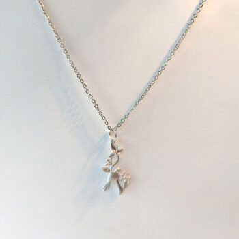 Silver Bird With Branch Necklace - Image 4