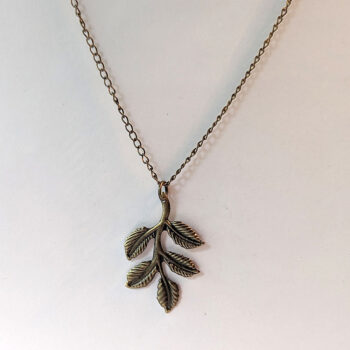 Leaf Branch Antique Bronze Necklace - Image 6