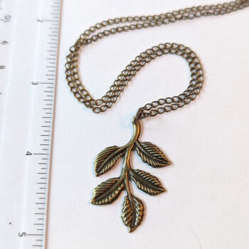 Leaf Branch Antique Bronze Necklace - Image 7