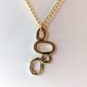 Irregular Ovals Modern Gold Necklace