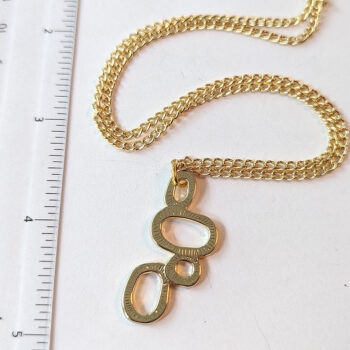 Irregular Ovals Modern Gold Necklace - Image 2