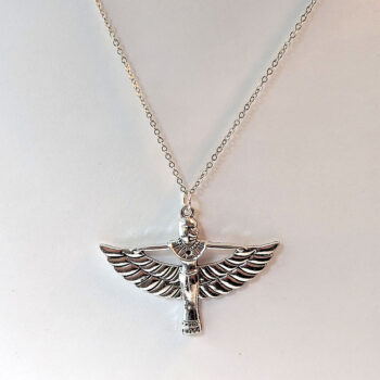 Egyptian Goddess Queen Antique Silver Necklace - Image 3