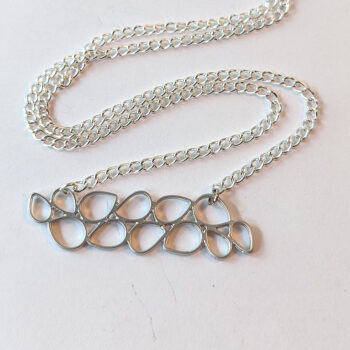 Silver Modern Irregular Teardrops Necklace