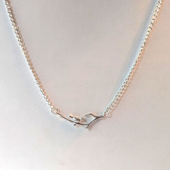 Bird on a Branch Silver Necklace - Image 3