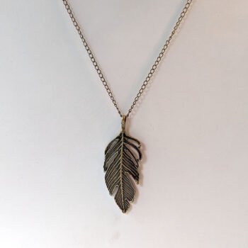 Large Leaf Antique Bronze Necklace - Image 4